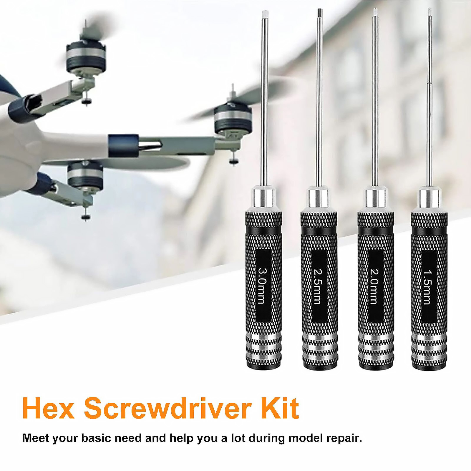 4 Buah/Lot Set Obeng Mur Hex A - Rc Helicopter Tool Kit ulasan dan harga